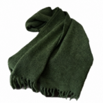 Women's Thick Fleece Winter Scarf – Korean Style Solid Color Warm Shawl with Fringes - Image 5