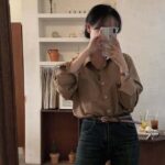 Retro Korean Striped Oversized Long Sleeve Shirt - Image 6