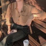 Retro Korean Striped Oversized Long Sleeve Shirt - Image 4