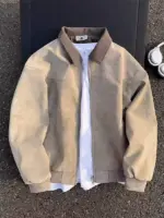 Unisex Tie-Dye PU Leather Harrington Jacket