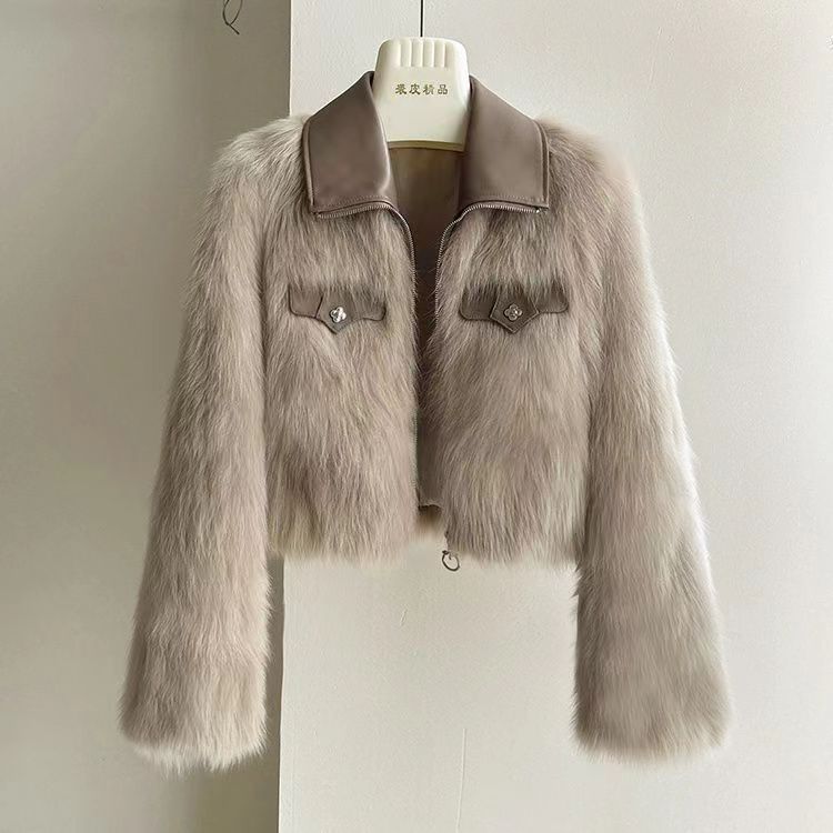Main Images1 Faux Fur Cropped Jacket - Image 1