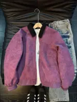 Unisex Tie-Dye PU Leather Harrington Jacket - Image 4