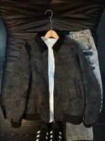 Unisex Tie-Dye PU Leather Harrington Jacket - Image 5