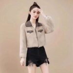 Faux Fur Cropped Jacket - Image 6
