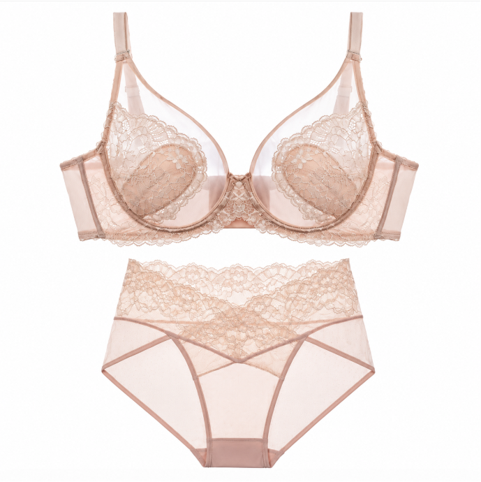 Screenshot 2026-10-02 130843 Women's Thin Lingerie Set for Large Busts, Minimizing Appearance, Full Coverage - Image 1