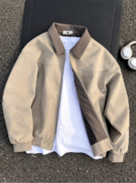Unisex Tie-Dye PU Leather Harrington Jacket - Image 7