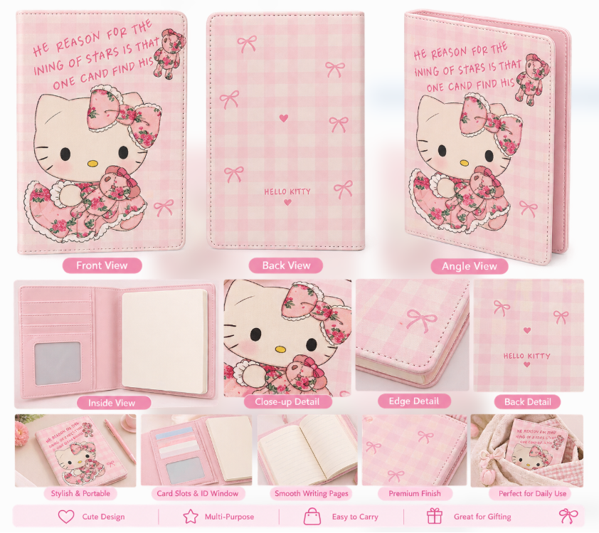 Screenshot 2026-10-16 123303 Cute Cartoon Floral Bow Notebook Cover - Image 1