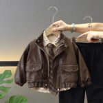 Boys Faux Leather Jacket Three-Piece - Image 6