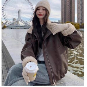 Vintage Faux Leather  Jacket