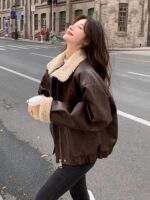 Vintage Faux Leather  Jacket - Image 6